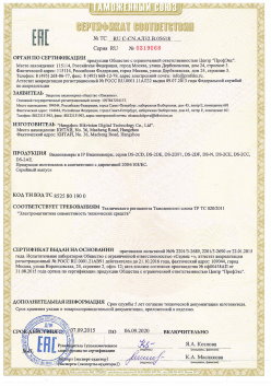 12.03.2015 Тихорецк - ЗАО СиБиСи(Япония) г.Москва. Видеокамеры для систем охранного видеонаблюдения т.м.GANZ. ТР ТС 020/2011