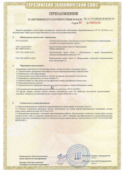 12.03.2015 Тихорецк - ЗАО СиБиСи(Япония) г.Москва. Приложение к сертификату Видеокамеры для систем охранного видеонаблюдения т.м.GANZ. ТР ТС 020/2011