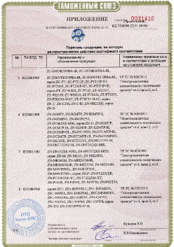 24.03.2019 Тихорецк - ЗАО Хиквижн. Приложение к сертификату Взрывазащитные видиокамеры. ТР ТС 020/2011